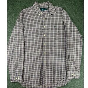 Ralph Lauren Classic Fit Plaid Button Down Shirt Mens 17 / XL Long Sleeve Pony